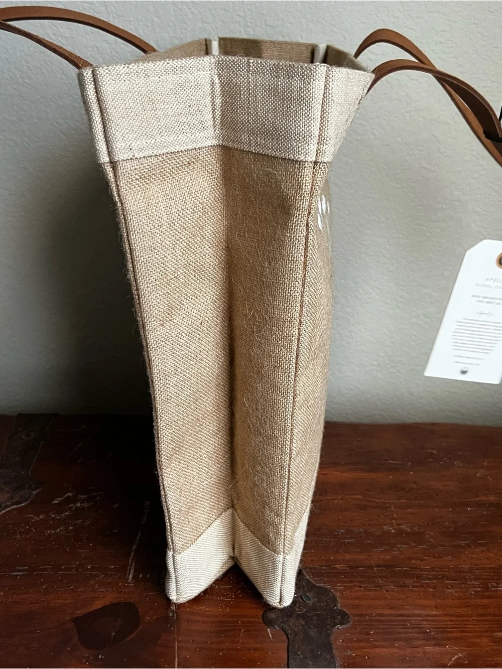 NWT Apolis Market Bag with Brown Leather Straps